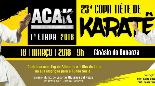 1ª Etapa ACAK – 23ª Copa Tietê de Karate